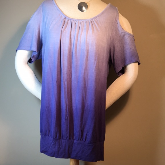 Dots Tops - 👄Cold shoulder short sleeve stretch blouson top